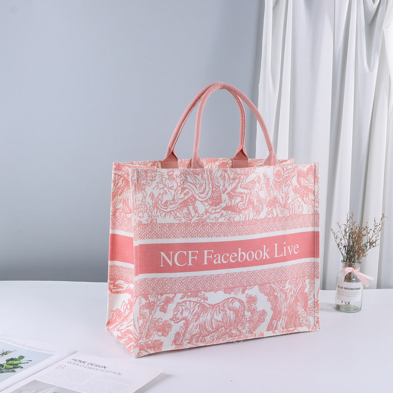 Canvas Bag Custom Canvas Tote Bag Canvas Three-dimensional Bag Shopping Cotton Bag Custom LOGO Portable Canvas Bag