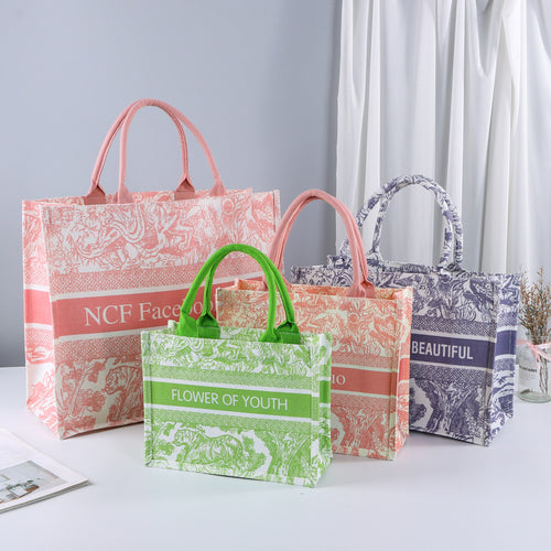 Canvas Bag Custom Canvas Tote Bag Canvas Three-dimensional Bag Shopping Cotton Bag Custom LOGO Portable Canvas Bag